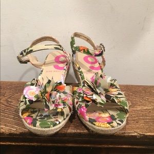 Nine West Girl’s Floral Wedge Sandal